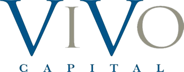 VIVO CAPITAL logo with four large letters V I V O and the word CAPITAL below in spaced blue letters.