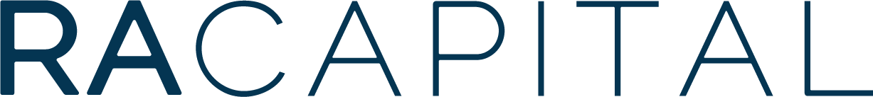 RACAPITAL brand logo in blue wordmark
